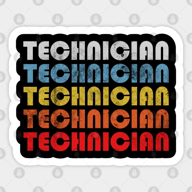 Technician gift retro design. Perfect present for mom dad friend him or her Sticker by SerenityByAlex